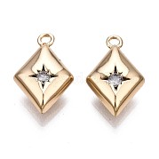 Латунные микропаве прозрачные кубические циркониевые подвески KK-Q764-003