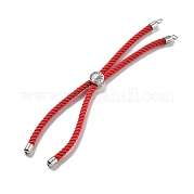 Серебряные браслеты из витого нейлонового шнура DIY-B066-03P-29
