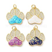 Латунные микропаве прозрачные подвески с фианитом KK-C045-48G
