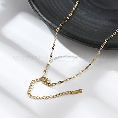 Collier à chaîne en acier inoxydable 304 plaqué ionique (IP) pour hommes et femmes, véritable 18k plaqué or, 15.51 pouce (39.4 cm)