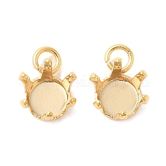 Ионное покрытие (ip) 304 нержавеющая сталь подвески со стразами закрепки-когти, полированный, плоско-круглые, золотые, пригодный для стразов 3.5 мм, 7x4.5x4 мм, отверстие : 1.6 мм