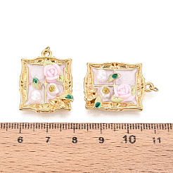 Подвески из нержавеющей стали 304 и эмалированной смолы ABS с имитацией жемчужного блеска&nbsp;STAS-T069-81M