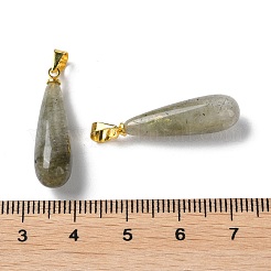 Natürliche Labradorit-Tropfenanhänger&nbsp;X-G-Q005-03G-07