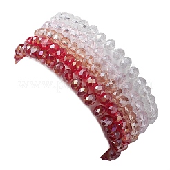 Набор эластичных браслетов из стекла BJEW-JB09677-02