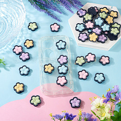 50 Stück 5 Farben Sakura undurchsichtige Harz-Cabochons&nbsp;CRES-TA0001-74