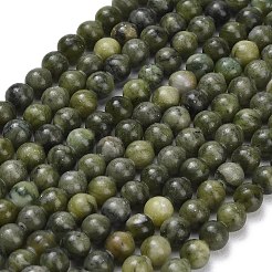 Natürliche chinesische Jade/südliche Jade Perlen Stränge&nbsp;G-P626-6mm-01