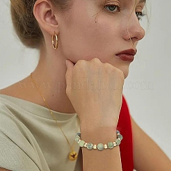 50 шт. полые круглые бусины из нержавеющей стали 304&nbsp;STAS-YW0002-95A