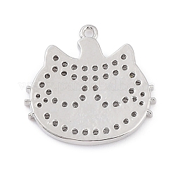 Cremagliera in ottone placcatura pendenti zirconi&nbsp;KK-D031-08P-03