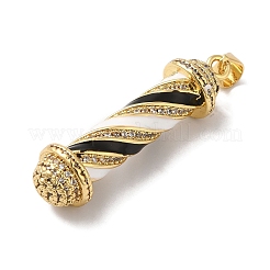 Покрытие стойки латунь микро паве цирконий и подвески с эмалью&nbsp;KK-B092-14G-02