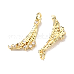 Pendentifs en laiton zircon cubique transparent&nbsp;KK-D289-10G