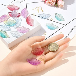 Наборы для самостоятельного изготовления веерных стеклянных сережек&nbsp;DIY-YW0010-46