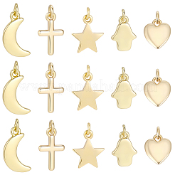 20pcs 5 Arten Messinganhänger&nbsp;KK-BBC0025-51