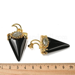 Gros pendentifs en obsidienne naturelles&nbsp;G-F639-06E-G