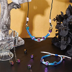 30 шт. стойка с покрытием радужного цвета сплав европейские бусины PALLOY-NB0003-87