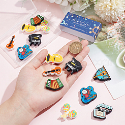 16 шт. 8 стильных музыкальных инструментов пищевые силиконовые фокусные бусины SIL-SC0001-76