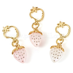 3 шт. подвески в виде клубники из смоляных стразов&nbsp;HJEW-TAC0094