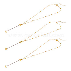 Изготовление ожерелья-цепочки из латуни с круглым шариком NJEW-TAC0019