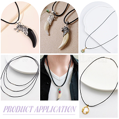 6 шт. 3 стиля ожерелья из черного вощеного шнура AJEW-UN0002-31