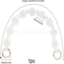 Пластиковая ручка сумки с имитацией жемчуга FIND-WH0111-177