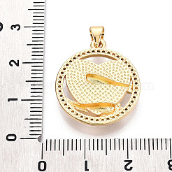 Латунные микропаве прозрачные подвески с фианитом&nbsp;KK-N268-63G