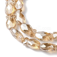 Прозрачные стеклянные бусины гальваническим пряди EGLA-F157-PL01