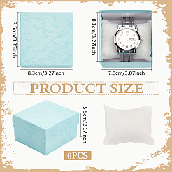 Картонная подарочная коробка для хранения ювелирных часов CON-WH0092-67C