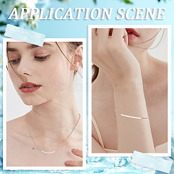 6 шт. бусины-трубочки из стерлингового серебра STER-BBC0007-47B