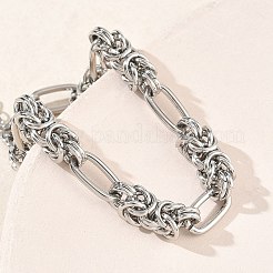 Unisex-Armbänder aus byzantinischem Kettengeflecht aus Edelstahl 304&nbsp;BJEW-G790-06P