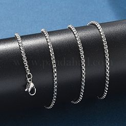 Collares de cadena rolo de acero inoxidable 304 que no se deslustran&nbsp;LS-NJEW-L047-02B-P