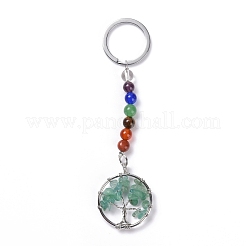 Edelstein und natürliches grünes Aventurin Chakra keychain&nbsp;KEYC-P037-A05