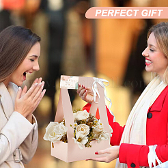 Прозрачные прямоугольные бумажные пакеты для упаковки букетов AJEW-WH0473-80A