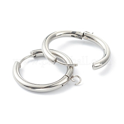 Accesorios para aretes tipo aro de acero inoxidable 201 resistentes al deslustre&nbsp;STAS-P283-01K-P