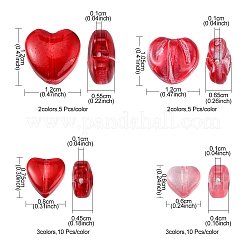 80шт 13 стиля прозрачные окрашенные распылением стеклянные бусины GLAA-FS0001-30