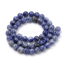 Brins de perles de jaspe bleu brésil naturel&nbsp;G-S259-36-12mm