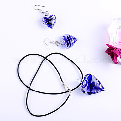 Ожерелья и серьги-подвески в виде стеклянных сердец&nbsp;FS-WG555DD-01