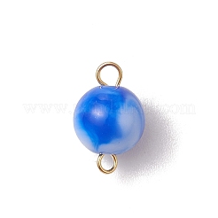 20 шт. двухцветные непрозрачные акриловые круглые соединительные подвески&nbsp;PALLOY-JF03538