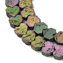 Fili di perle di roccia lavica naturale elettrodeposta&nbsp;G-K388-04A-01