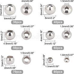 330 шт. 6 бусины из нержавеющей стали 202 STAS-UN0027-07