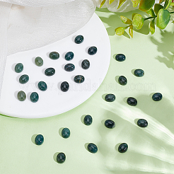 30 Stück natürliche Moosachat-Cabochons&nbsp;G-HY0001-74