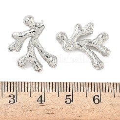 Серьги-гвоздики из коралловой латуни&nbsp;EJEW-G452-09P