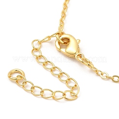 Collana con pendenti in ottone con micro pavè di zirconi&nbsp;NJEW-I125-01D