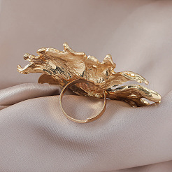 Элегантное кольцо из сплава с подсолнухом и винтажным французским нерегулярным геометрическим узором ZD8347