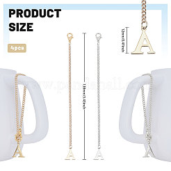 Подвеска с буквой А из нержавеющей стали 304 HJEW-GL00002