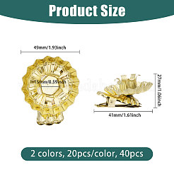 40 шт. 2-х цветные железные зажимы для подсвечников AJEW-CA0005-03