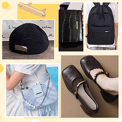 16 fermaglio decorativo ovale lungo in lega di zinco per borsa&nbsp;PURS-PH0001-35KCG