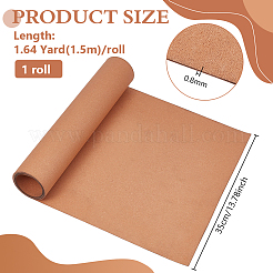 バッグや財布用の混合レザー手工芸ライナーロール  長方形  砂茶色  1500x350x0.8mm&nbsp;AJEW-WH0643-143C
