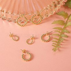 3 пара серег-полукольцов из нержавеющей стали 304 размера 3&nbsp;EJEW-SZ0001-24G