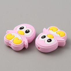 Пищевые экологически чистые силиконовые бусины в виде пингвинов&nbsp;SIL-WH0018-005A