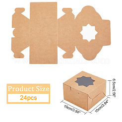 Индивидуальная коробка для торта из крафт-бумаги BAKE-FH0001-02B