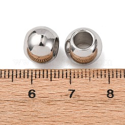 Устойчивые к потускнению рондель 201 нержавеющая сталь европейские бусины STAS-N020-03-10mm